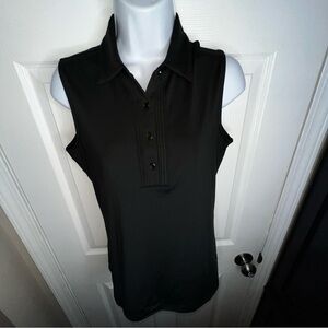 Tail Women’s Medium Black Sleeveless Golf Polo Shirt Tank Top M GC1187-9990